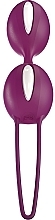 Шарики вагинальные, фиолетовый с белым - Fun Factory Smartballs Duo — фото N1
