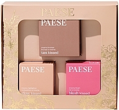 Набор - Paese Kiss My Cheeks (Cold) (blush/4g + bronzer/12g + highlighter/4g) — фото N1