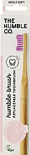 Парфумерія, косметика Бамбукова зубна щітка з 3 насадками, м'яка, рожева - The Humble Co Brush Adult Replaceable Head Purple