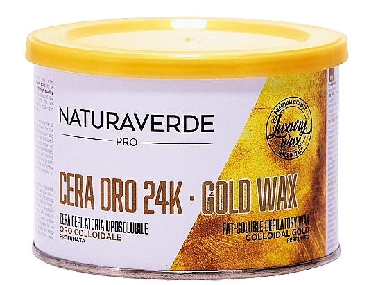 Теплий віск для депіляції в банці - Naturaverde Pro Gold Wax Fat Soluble Depilatory Wax — фото N1