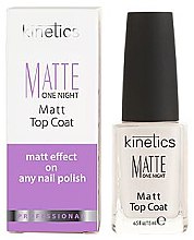 Парфумерія, косметика Верхнє покриття матове - Kinetics Matte One Night Top Coat