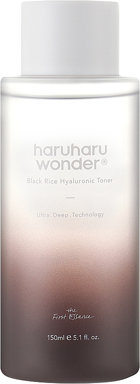 Гіалуроновий тонік з екстрактом чорного рису - Haruharu Wonder Black Rice Hyaluronic Toner — фото N1