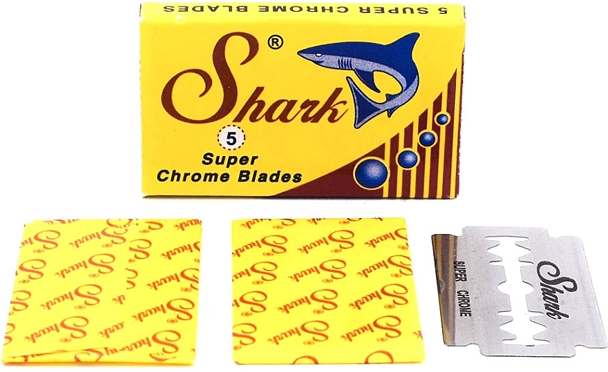 Лезвия для безопасной бритвы - Shark Super Chrome Double Edge — фото N2