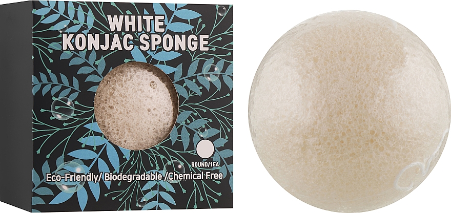 Очищающий спонж конняку - Trimay White Konjac Sponge — фото N2