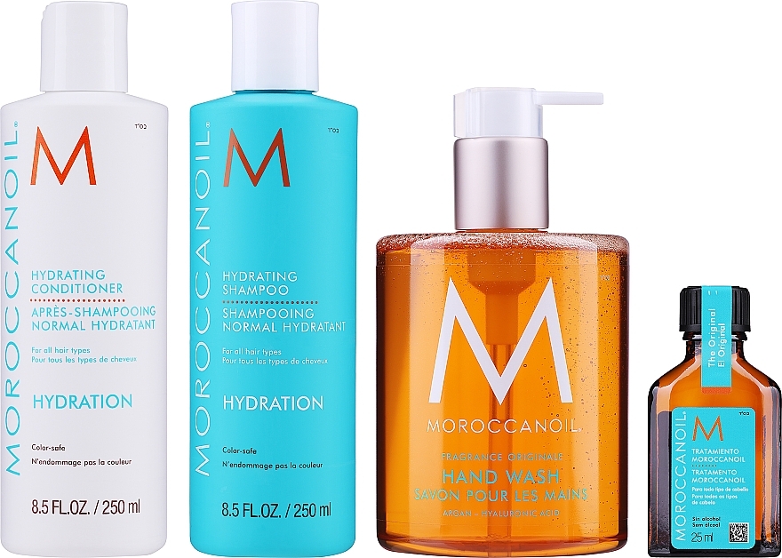 Набір - Moroccanoil A Window To Hydration  (soap/360ml + h/oil/25ml + h/shm/250ml + h/cond/250ml + bag/1pc) — фото N3