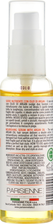Сыворотка для волос с аргановым маслом - Parisienne Italia Lin Exance Argan Oil Serum — фото N2