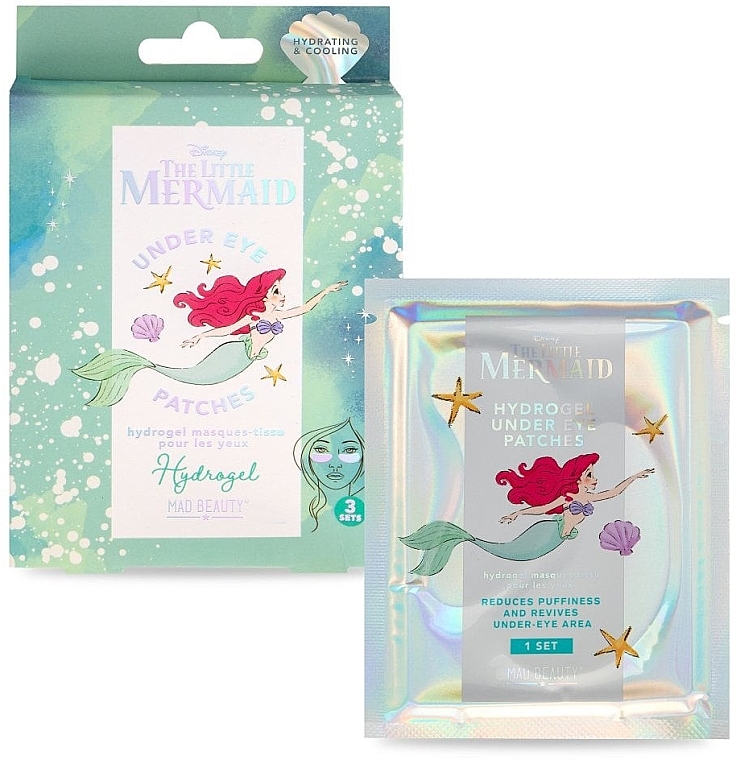 Гидрогелевая маска под глаза - Mad Beauty Disney Little Mermaid Hydrogel Under Eye Masks — фото N2