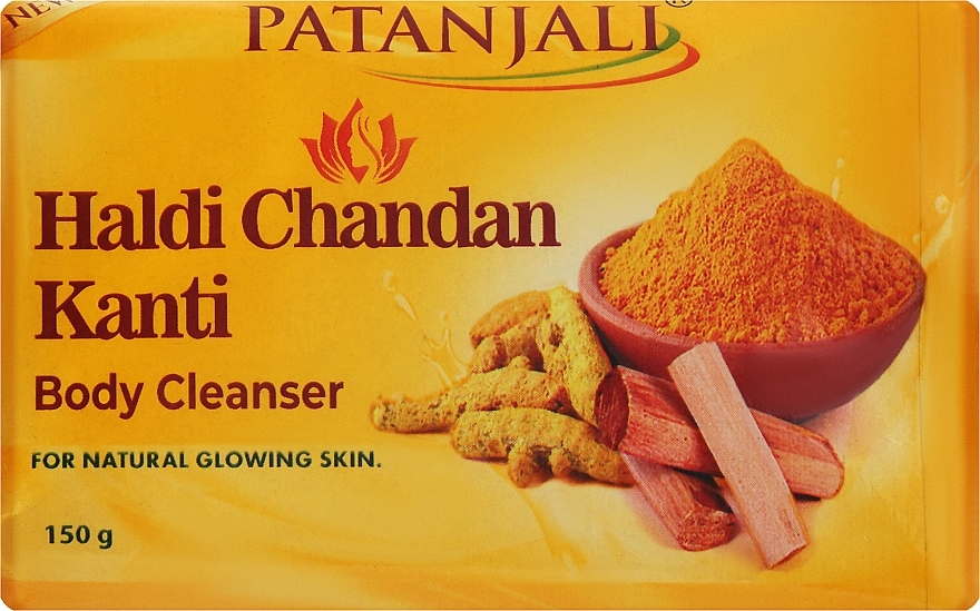 Мыло для тела с сандалом и куркумой - Patanjali Haldi Chandan Kanti Body Cleanser — фото N2