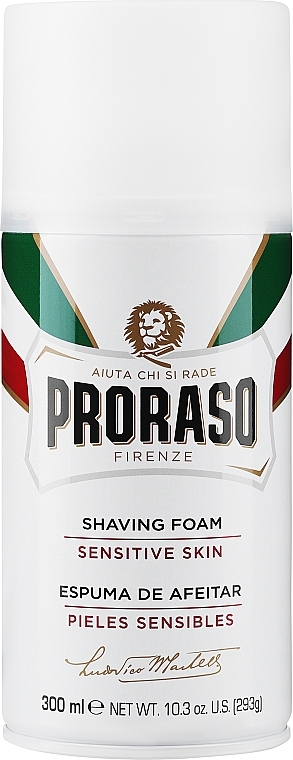 Пена для бритья для чувствительной кожи с экстрактом зеленого чая и овсянки - Proraso White Line Anti-Irritation Shaving Foam — фото N3