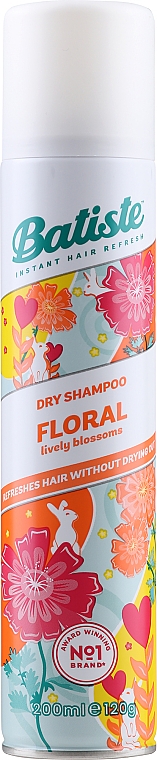 Сухой шампунь - Batiste Dry Shampoo Bright and Lively Floral Essences