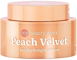 Крем для лица с пантенолом - 7 Days My Beauty Week Peach Velvet SOS Day &Night Cream — фото N1
