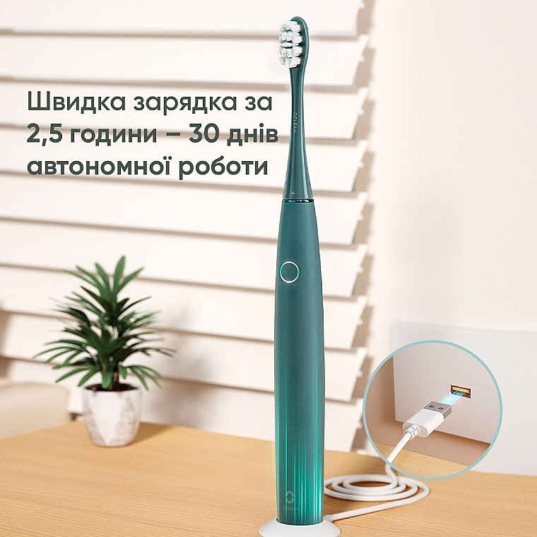 Электрическая зубная щетка Oclean Air 2T Green, футляр, настенное крепление - Oclean Air 2T Electric Toothbrush Green — фото N14
