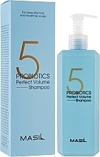 Шампунь з пробіотиками для ідеального об'єму волосся - Masil 5 Probiotics Perfect Volume Shampoo — фото N2