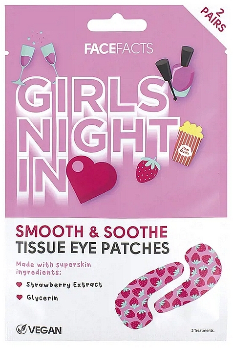 Розгладжувальні патчі для очей - Face Facts Girls Night In Smoothing Eye Patches — фото N1