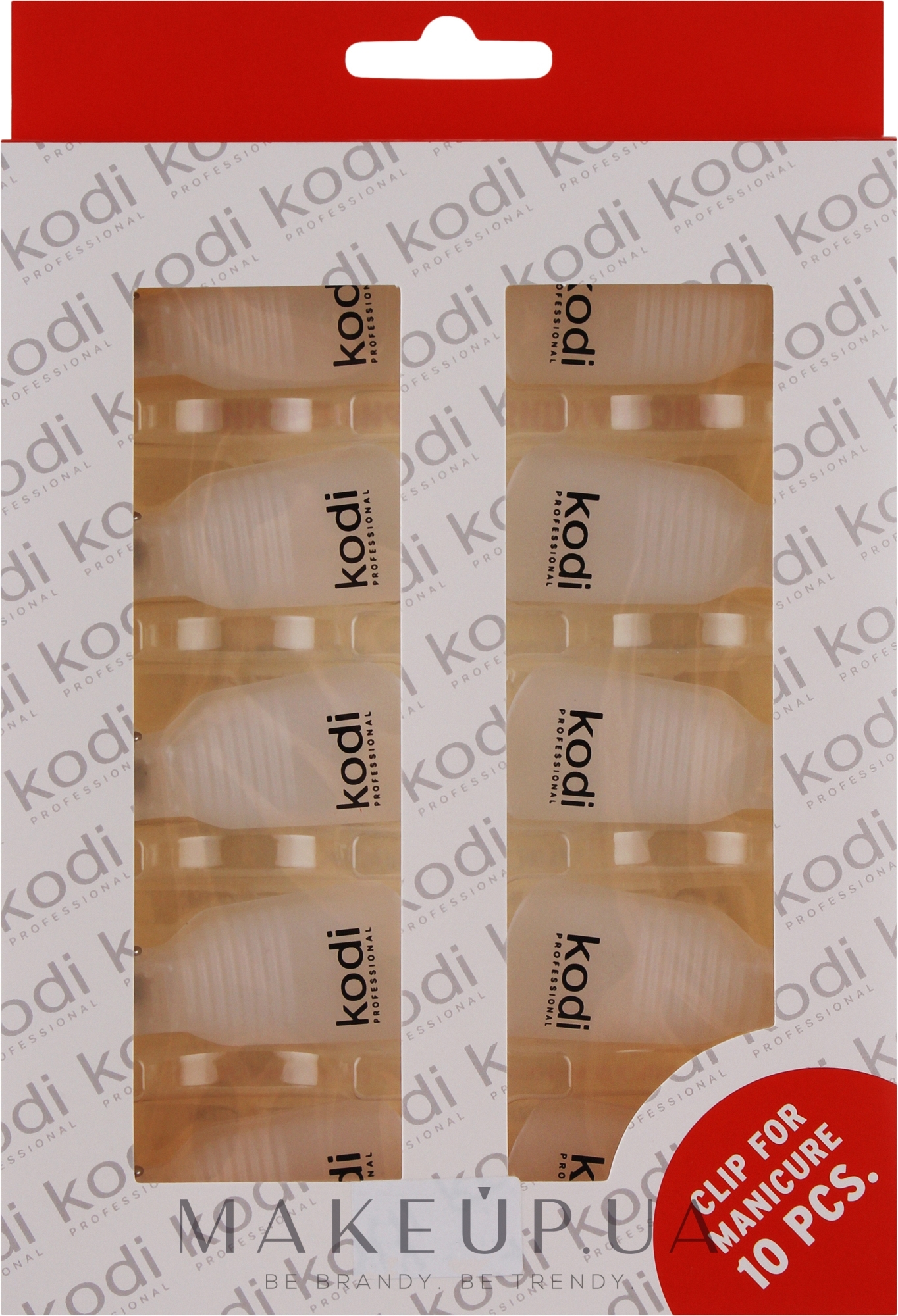 Зажими пластикові для манікюру - Kodi Professional — фото 10шт