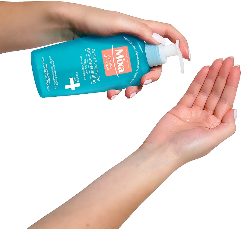 Очищающий гель для умывания чувствительной кожи лица, склонной к несовершенствам - Mixa Sensitive Skin Expert Cleansing Gel — фото N4