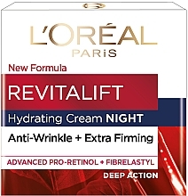 Нічний крем-догляд, що відновлює шкіру обличчя - L'Oreal Paris Revitalift Night Cream  — фото N1