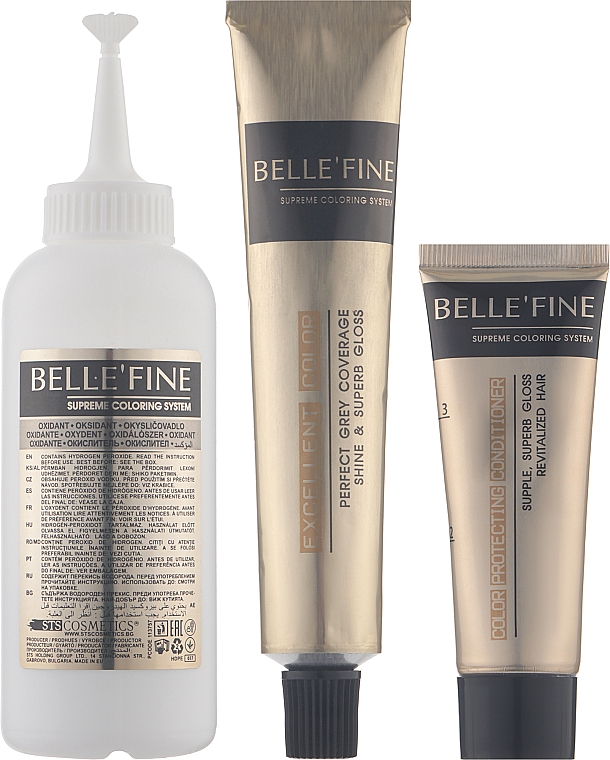 Крем-краска для волос - Belle’Fine Natural 3 Oils Permanent Hair Color Cream — фото N2