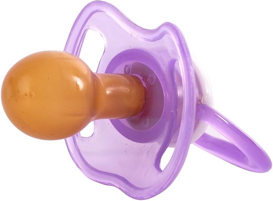 Пустушка латексна класична 6+, фіолетова - Baby Team — фото N3