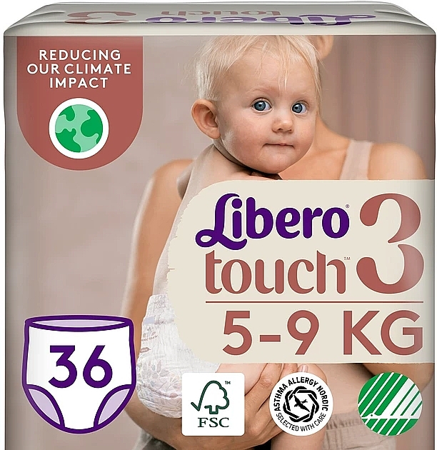 Подгузники-трусики детские Touch Pants 3 (5-9 кг), 36 шт. - Libero — фото N1