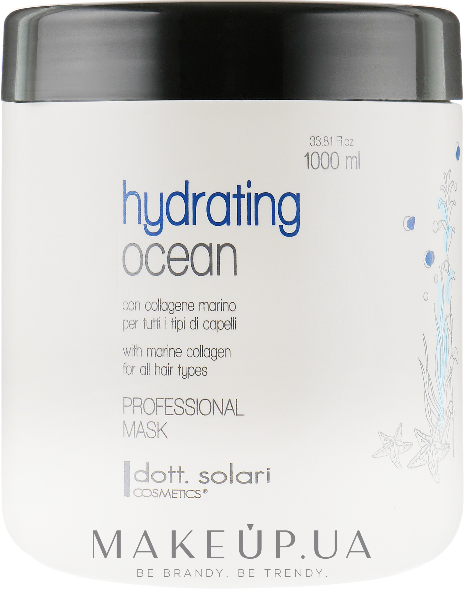Маска для волос с морским коллагеном - Dott. Solari Professional Mask Hydrating Ocean — фото 1000ml