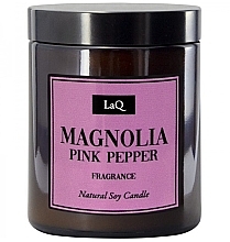 Парфумерія, косметика Натуральна соєва свічка "Магнолія і рожевий перець" - LaQ Magnolia Pink Pepper Natural Soy Candle
