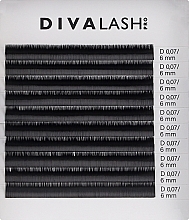 Парфумерія, косметика Вії для нарощування D 0.07 (6 мм), 10 ліній - Divalashpro