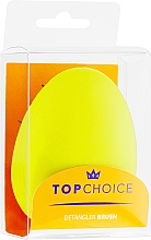 Щетка для волос, прорезиненная, 63893 , желтая - Top Choice — фото N2