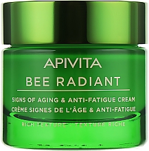 Крем против старения и потери упругости кожи - Apivita Bee Radiant Signs Of Aging & Anti-Fatigue Cream Rich Texture — фото N1