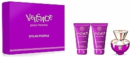 Versace Dylan Purple Body Lotion - Набор (edp/50ml + sh/gel/50ml + b/lot/50ml) — фото N1