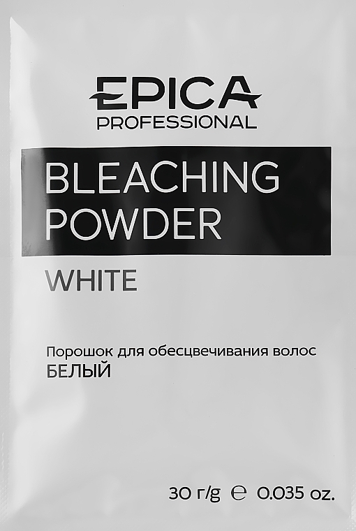Пудра для обесцвечивания волос, белая - Epica Bleaching Powder White (саше) — фото N1
