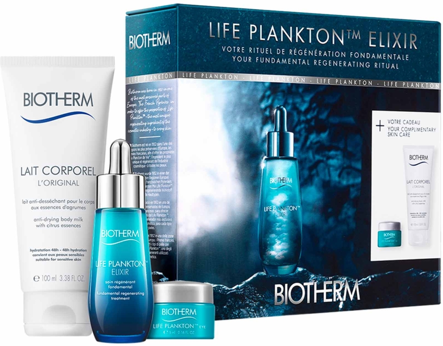 Набір - BiothermLife Plankton Elixir Set (elixir/30ml + eye/cr/5ml + b/lot/100ml) — фото N1