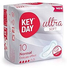 Парфумерія, косметика Гігієнічні прокладки, 10 шт - Key Day Ultra Soft Normal