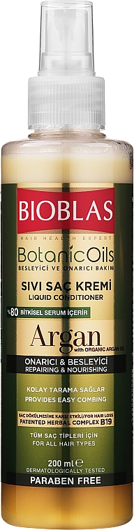 Кондиционер-спрей для волос с аргановым маслом - Bioblas Botanic Oils
