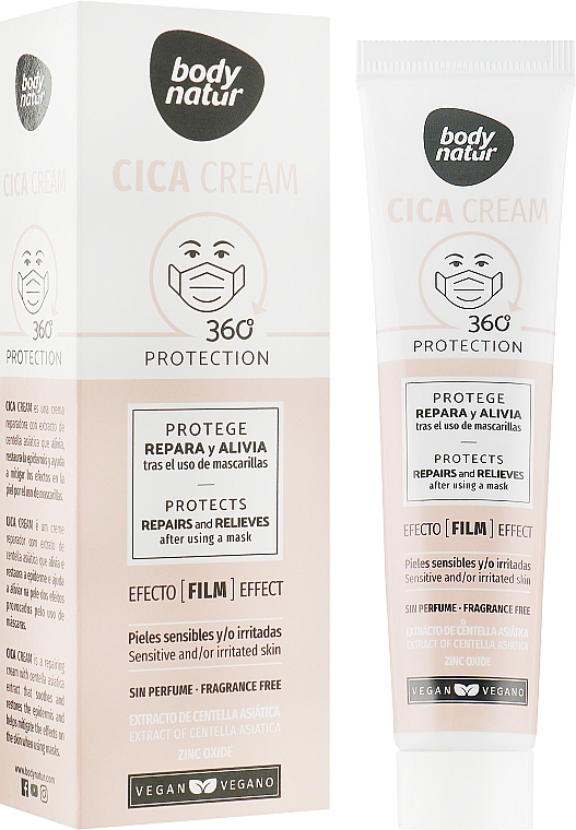 Крем для обличчя з центелою азіатською - Body Natur Cica Cream 360 Protection — фото N1