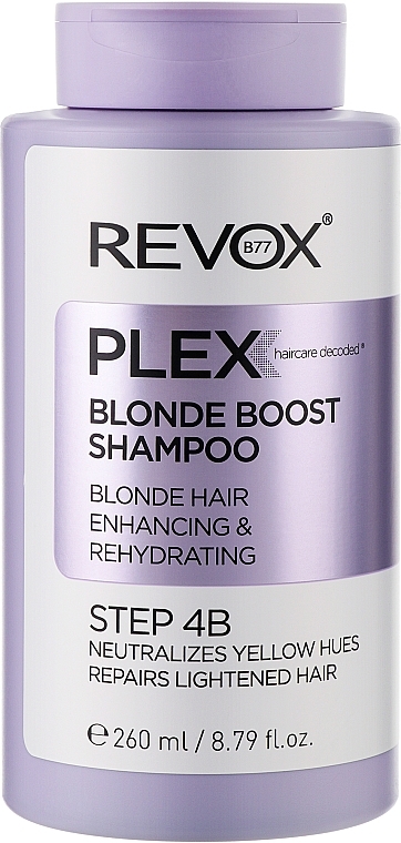 Тонувальний шампунь для волосся блонд - Revox Plex Blonde Boost Shampoo Step 4B
