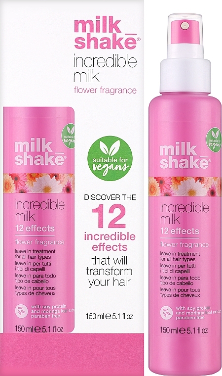 УЦІНКА Незмивне молочко для волосся "12 ефектів" - Milk_shake Incredible Milk Flower Fragrance * — фото N2