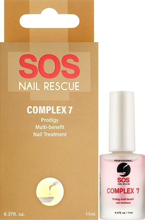 Багатоцільовий засіб для догляду за нігтями "Комплекс 7" - SOS Nail Rescue Complex 7 — фото N2