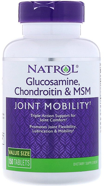 Глюкозамин, хондроитин и МСМ - Natrol Glucosamine, Chondroitin & MSM — фото N1