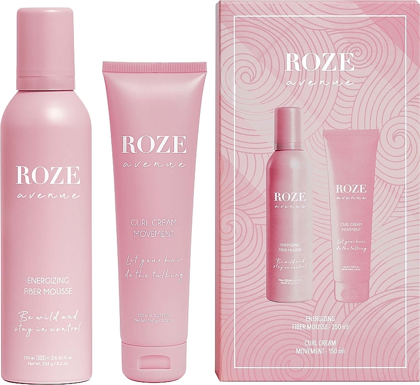 Набір - Roze Avenue Curl & Structure Duo Box (mousse/250ml + h/cr/150ml) — фото N1