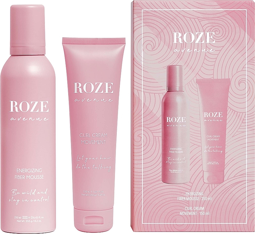 Набор - Roze Avenue Curl & Structure Duo Box (mousse/250ml + h/cr/150ml) — фото N1