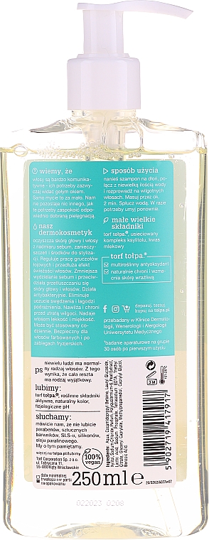 Шампунь для жирного волосся, з ксилітовим комплексом і молочною кислотою - Tolpa Dermo Hair Deep Cleansing Shampoo — фото N2