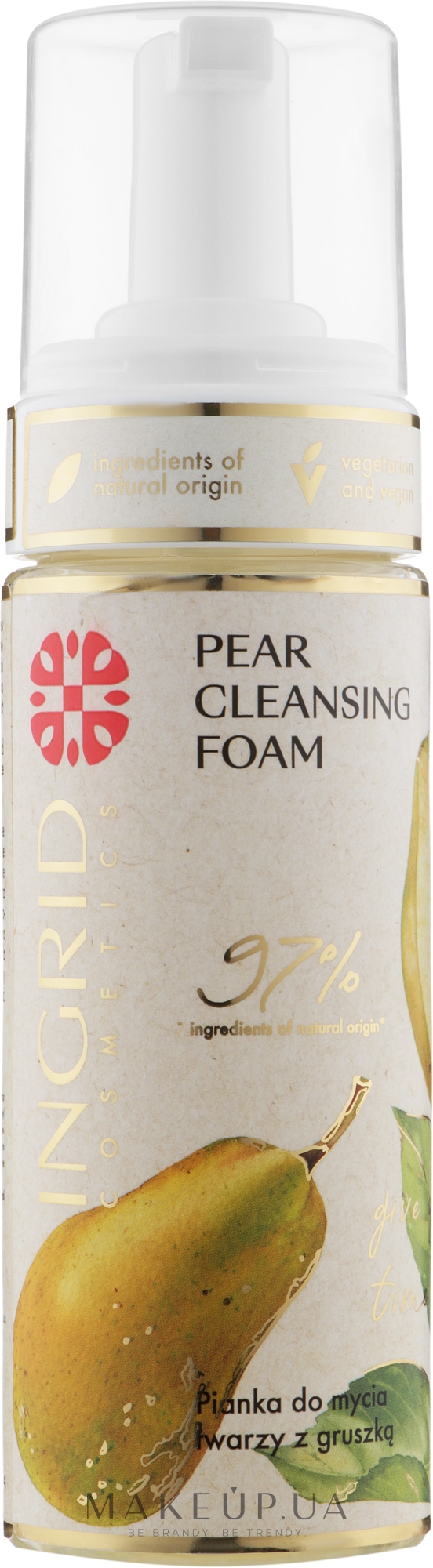 Пінка для вмивання з грушею - Ingrid Cosmetics Vegan Pear Cleansing Foam — фото 150ml