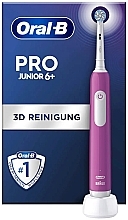 Духи, Парфюмерия, косметика Электрическая зубная щетка, пурпурная - Oral-B Pro Junior 6+
