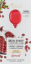 Парфумерія, косметика Набір "Гранат" - Bielenda Skin Shot 2-Step Pro Care (ser/3ml + mask/1pcs)