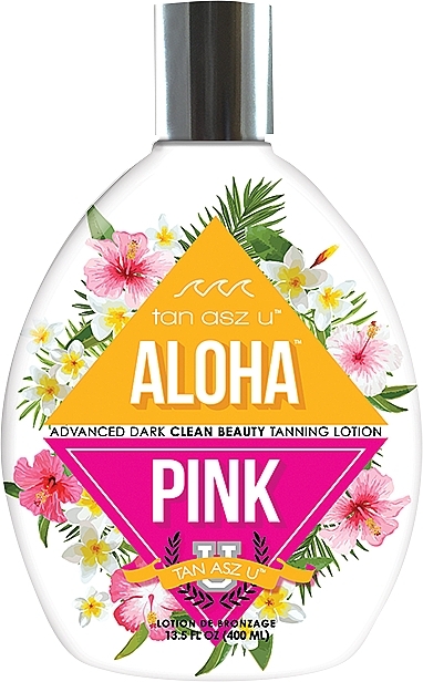 Крем для солярію з кокосовим молочком, екстрактом граната, без бронзантів - Tan Asz U Aloha Pink Advanced Dark Clean Beauty Tanning Lotion — фото N1
