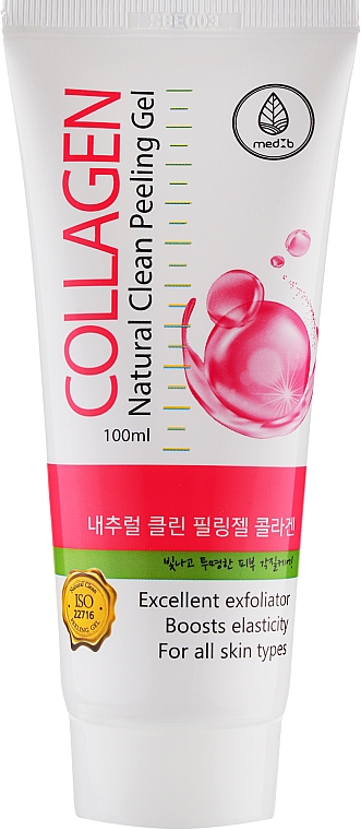 Гель-пілінг для обличчя, з колагеном - Med B Collagen Natural Clean — фото N1