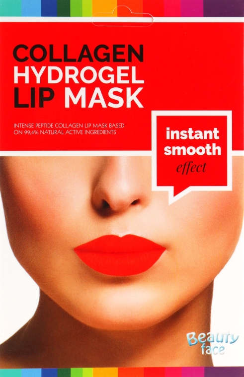 Коллагеновая гидрогелевая маска для губ - Beauty Face Wrinkle Smooth Effect Collagen Hydrogel Lip Mask