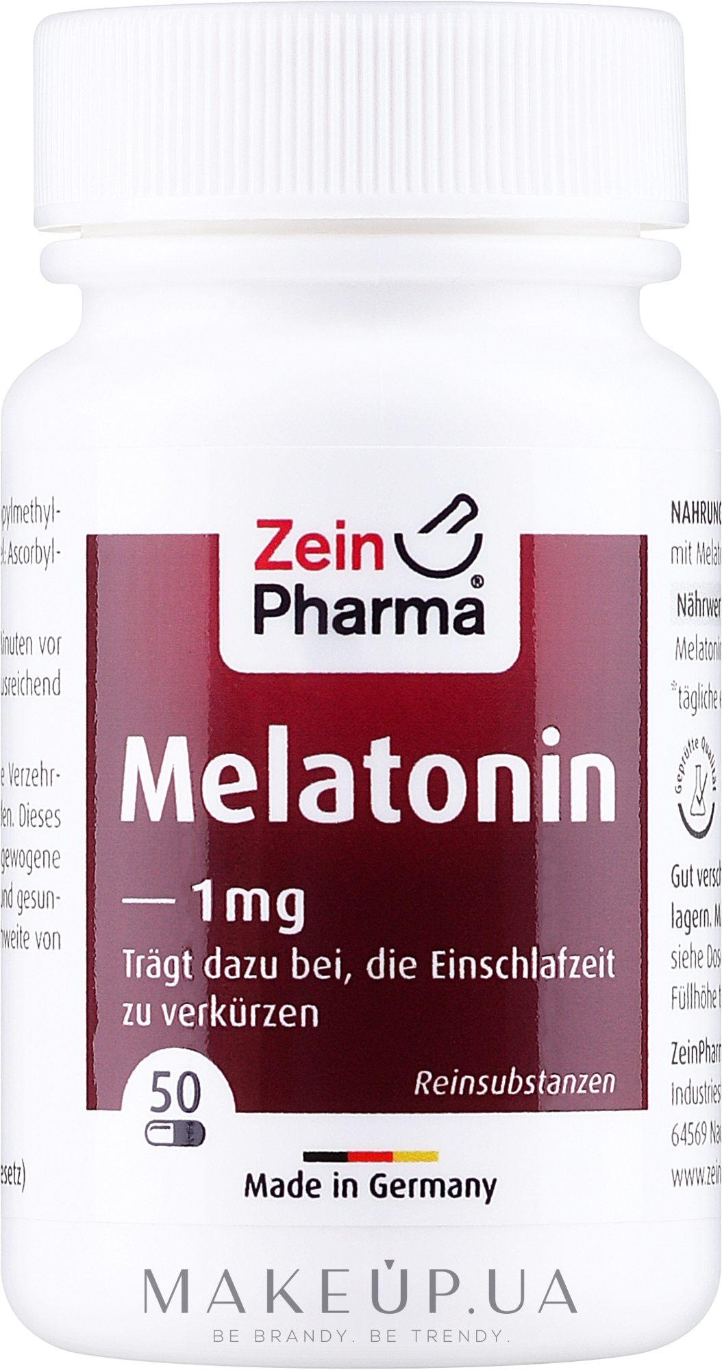Капсулы "Мелатонин", 1 мг - Zein Pharma Melatonin — фото 50шт