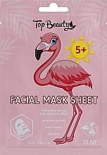 Тканинна маска для обличчя,  "Olive" - Top Beauty Facial Mask Sheet — фото N1
